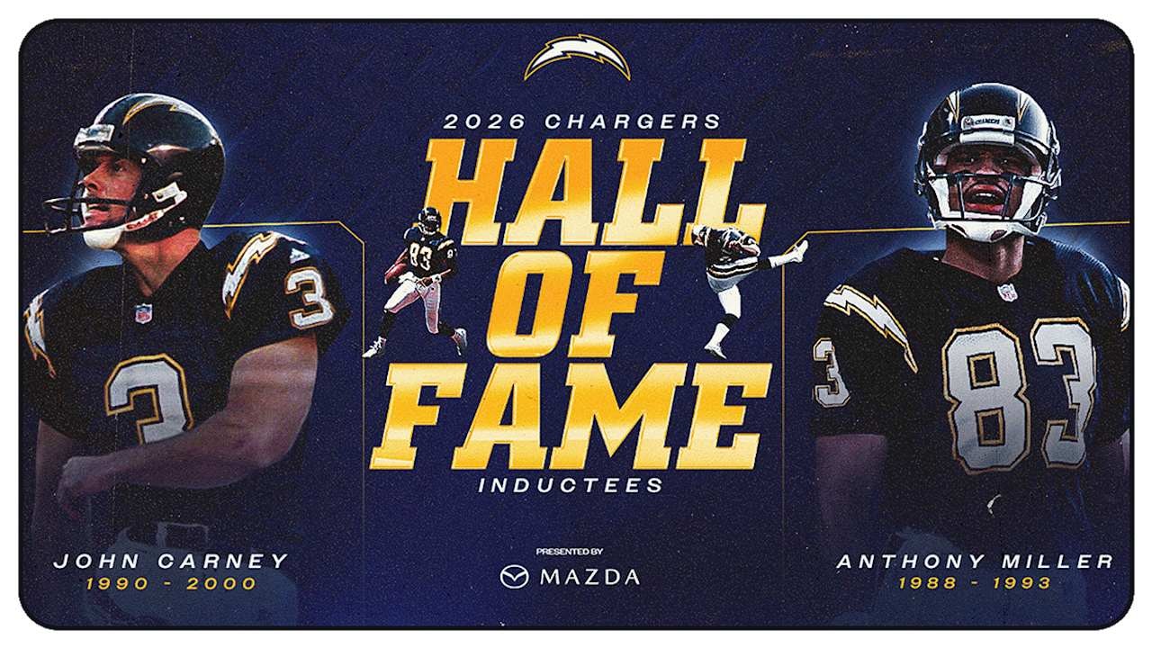 Chargers Hall of Fame adds John Carney, Anthony Miller as enshrinement set for Legend Weekend