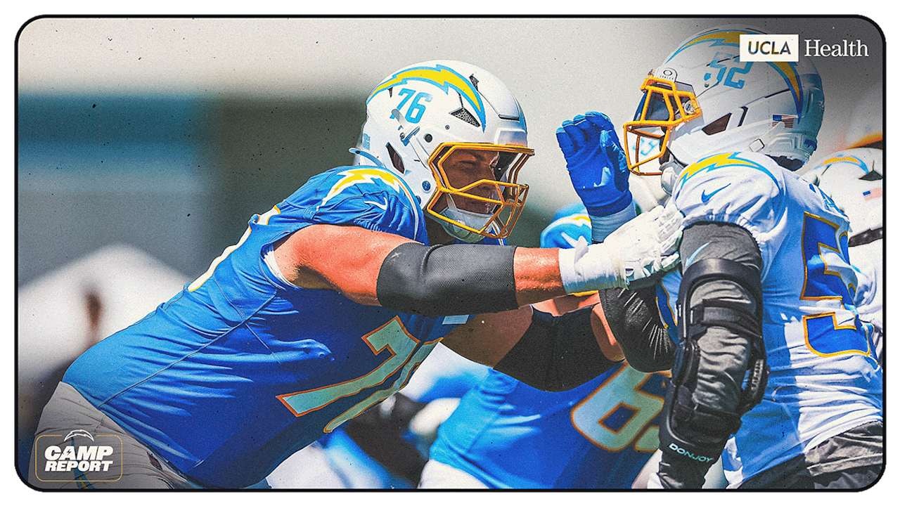 Chargers Training Camp Report: Young Offensive Linemen Step Forward in Day 14 1-on-1s