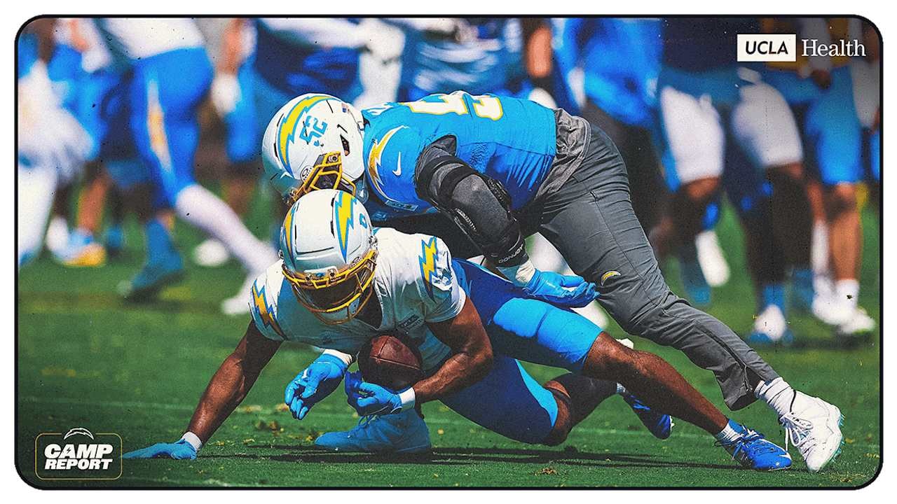 Chargers Day 9 Camp Notes: Guards Rotate at Left, Mack and Tuipulotu Push the Pace in Full Pads