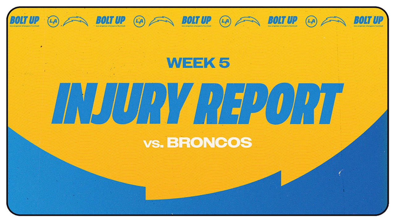 Chargers release Week 6 injury report vs. Chiefs, with McConkey, Henley and Molden limited