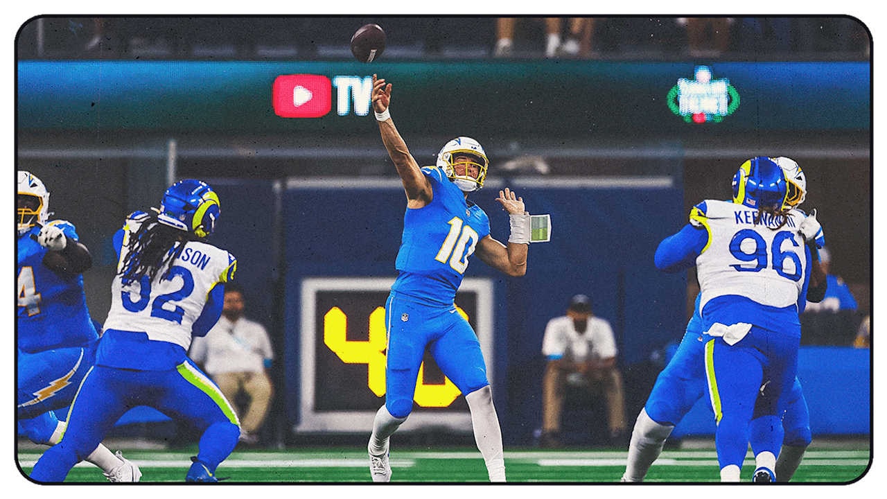 Justin Herbert finds Quentin Johnston for a 65-yard touchdown in Chargers’ preseason finale