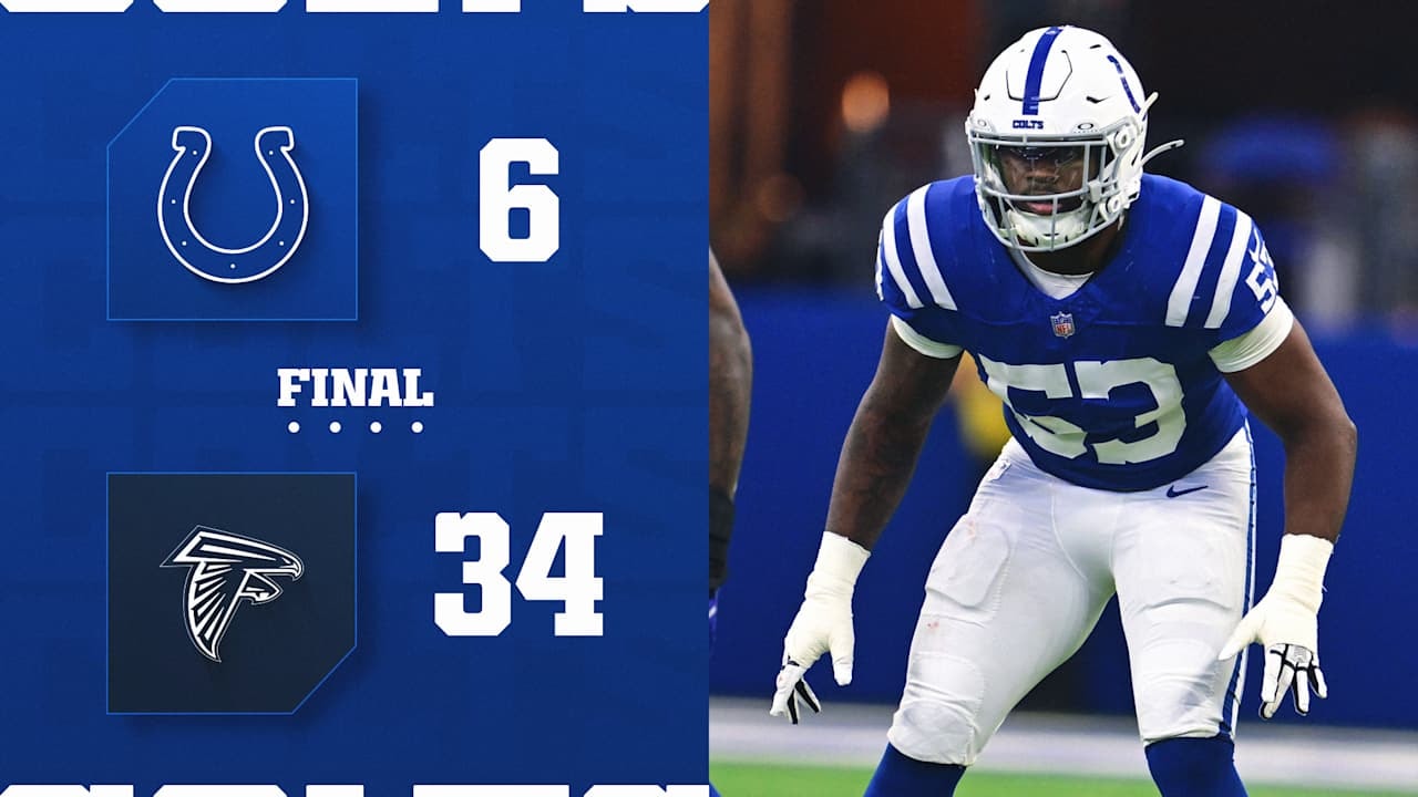 Colts offense sputters again in 34-6 preseason setback to Falcons