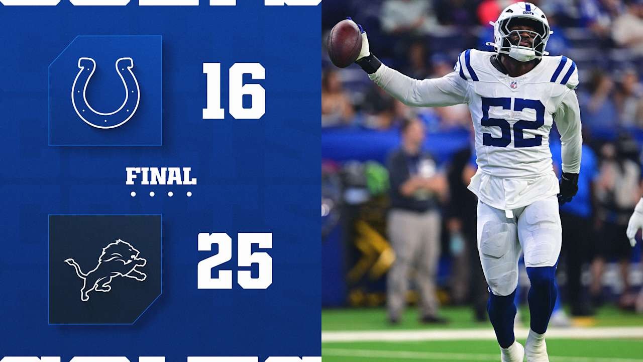 Colts rookies make an impression in 25-16 preseason finale loss to Lions
