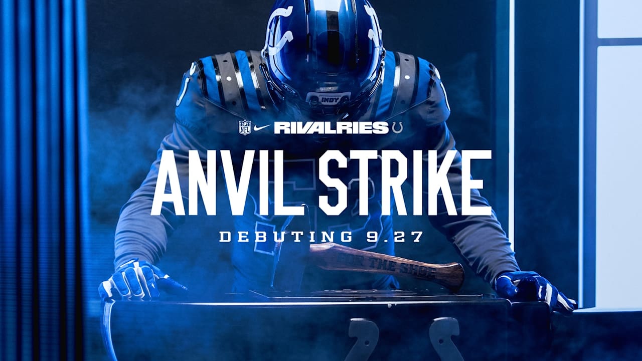 Colts unveil “Anvil Strike” Rivalries uniform for Sept. 27 matchup with Texans