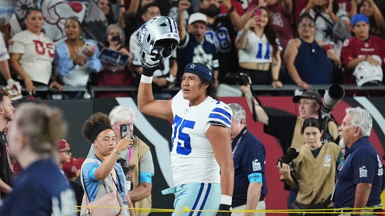 Navajo Nation shows up for Cowboys offensive lineman Shiyazh Pete in a milestone night