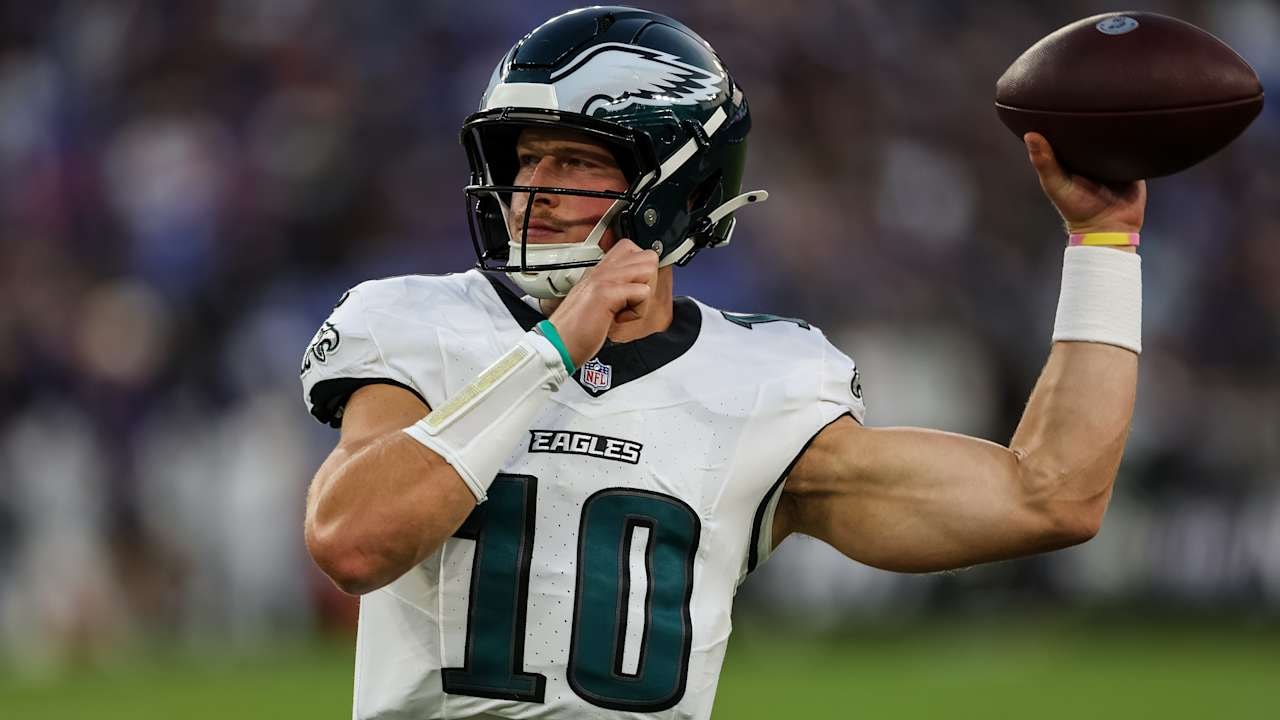 Cole Payton finds the end zone in his Eagles preseason debut against the Ravens