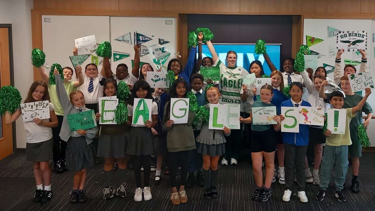 A Glasgow classroom’s Eagles fandom crossed the Atlantic, and a teacher finally got her seat in London
