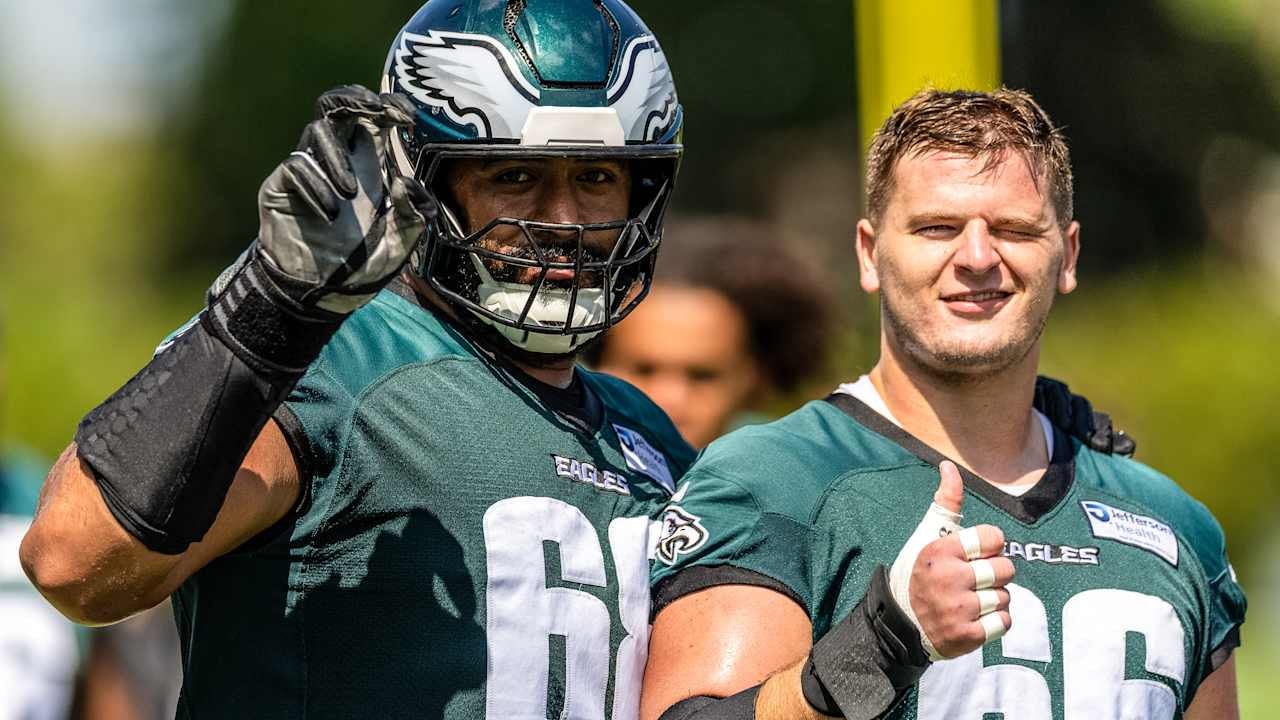 Eagles’ Jordan Mailata says “next man up” starts in the meeting room, and young linemen and defenders are answering