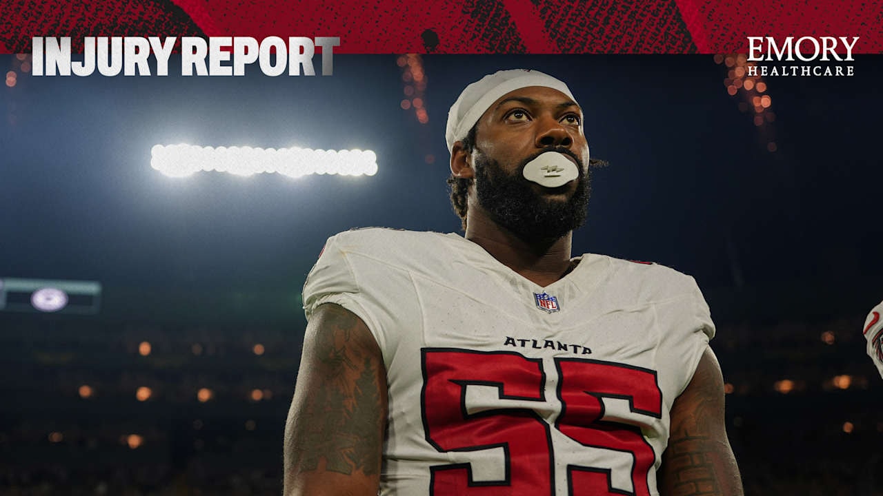 Falcons list Za’Darius Smith and Jake Matthews as questionable for Sunday night vs. Ravens