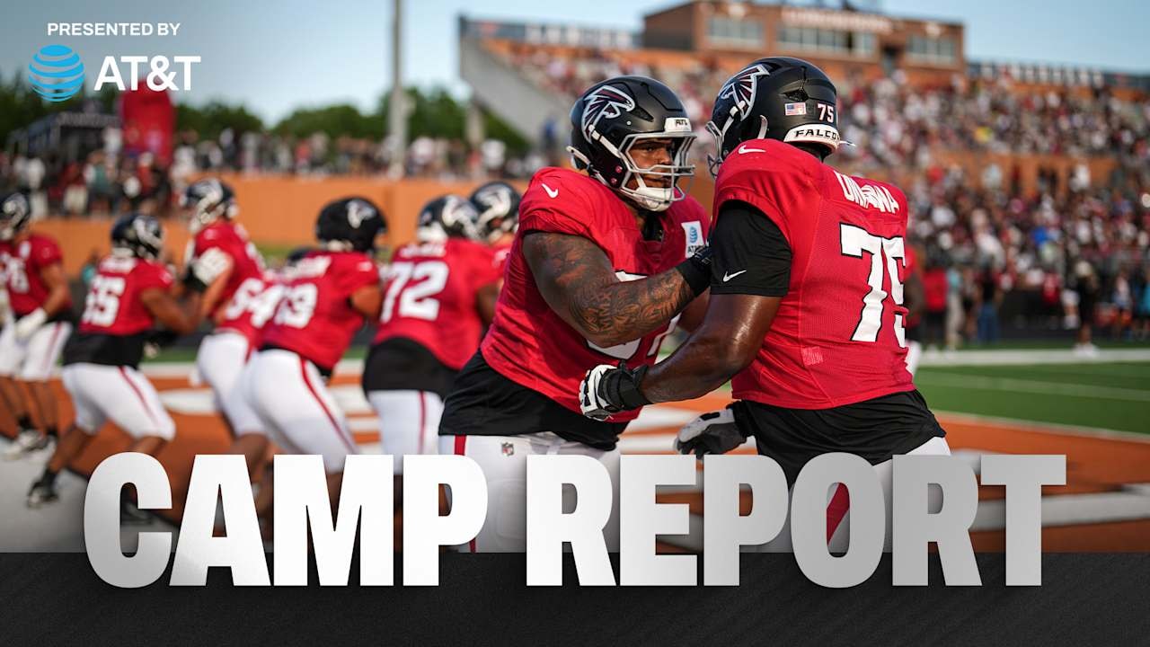 Falcons bring training-camp atmosphere to Lanier High, with fans filling the stands under the lights