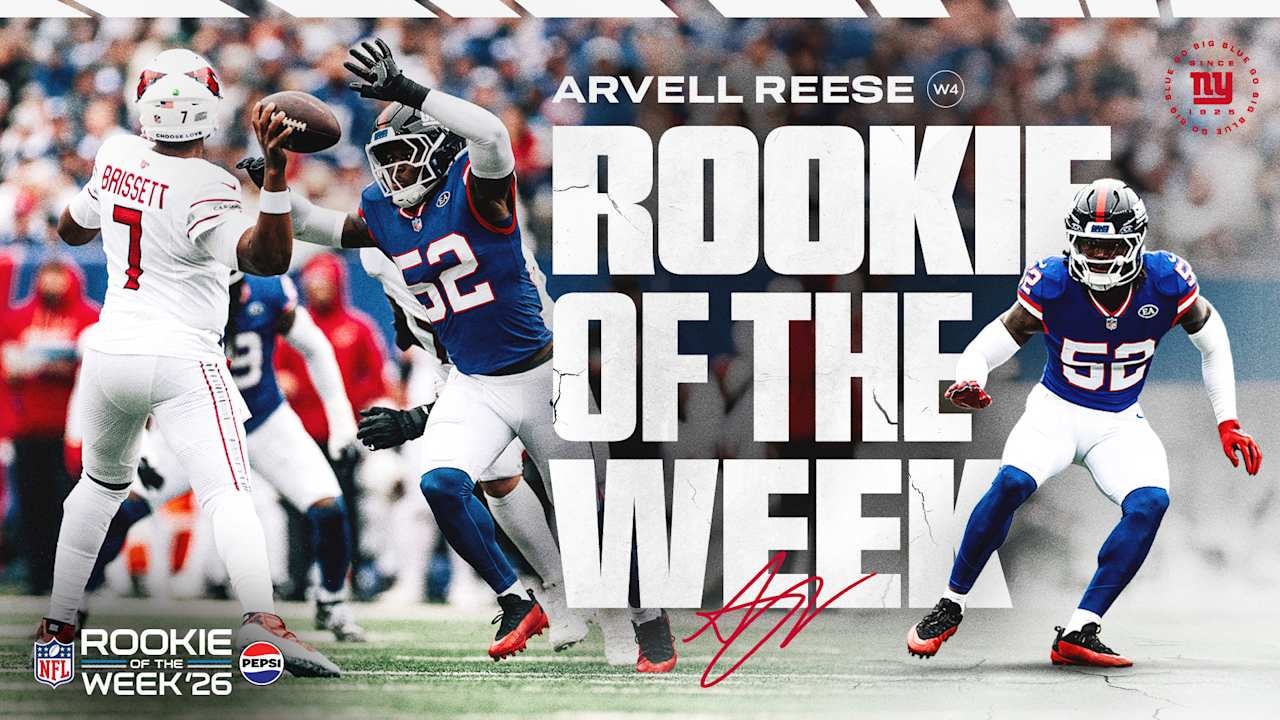 Arvell Reese Earns Pepsi NFL Rookie of the Week Nod After Giants Defensive Stand