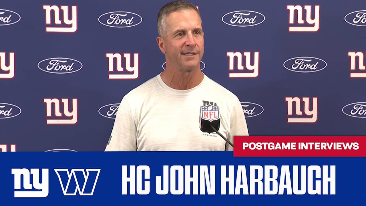 John Harbaugh Updates the Media After Giants’ Tie With the Commanders