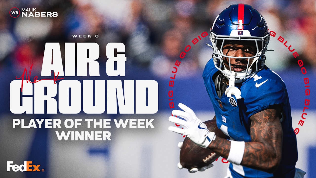 Malik Nabers earns FedEx Air & Ground NFL Player of the Week after standout vs. Saints