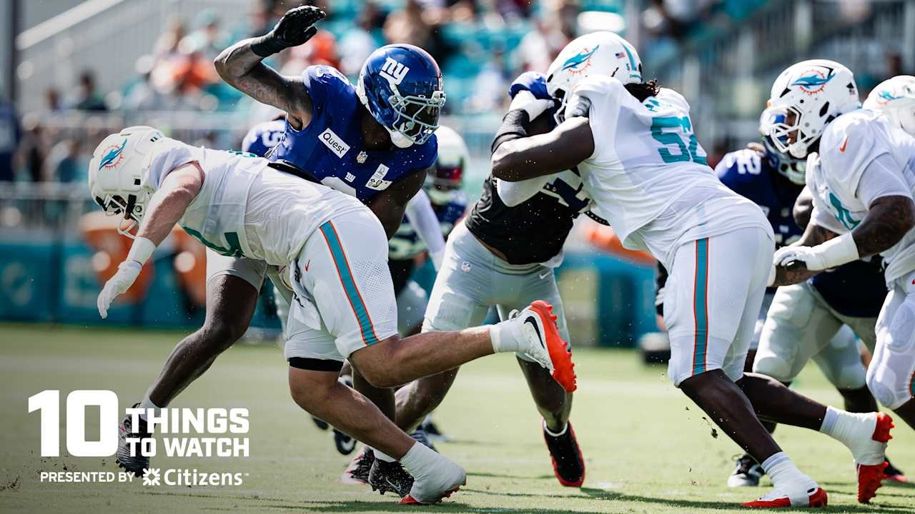 Giants vs. Dolphins preseason matchup at Hard Rock: What to watch