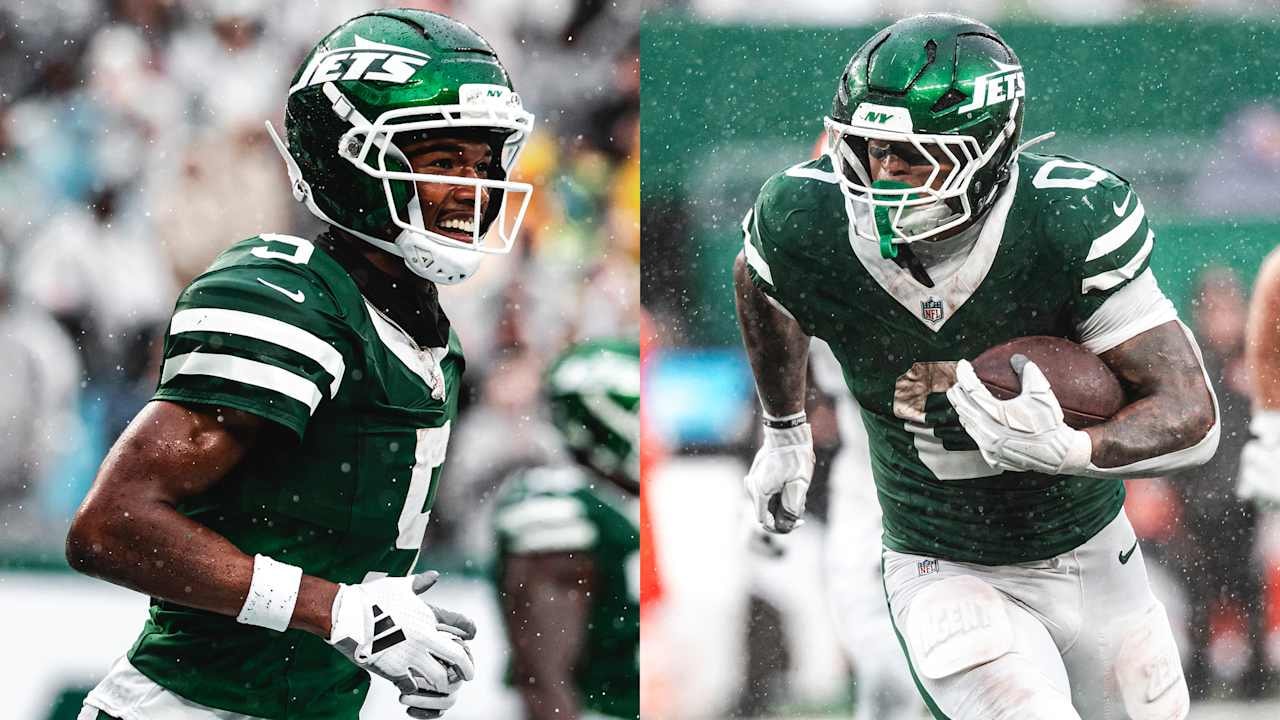 Garrett Wilson and Braelon Allen carried the Jets’ Sunday offense in the rain against Cleveland