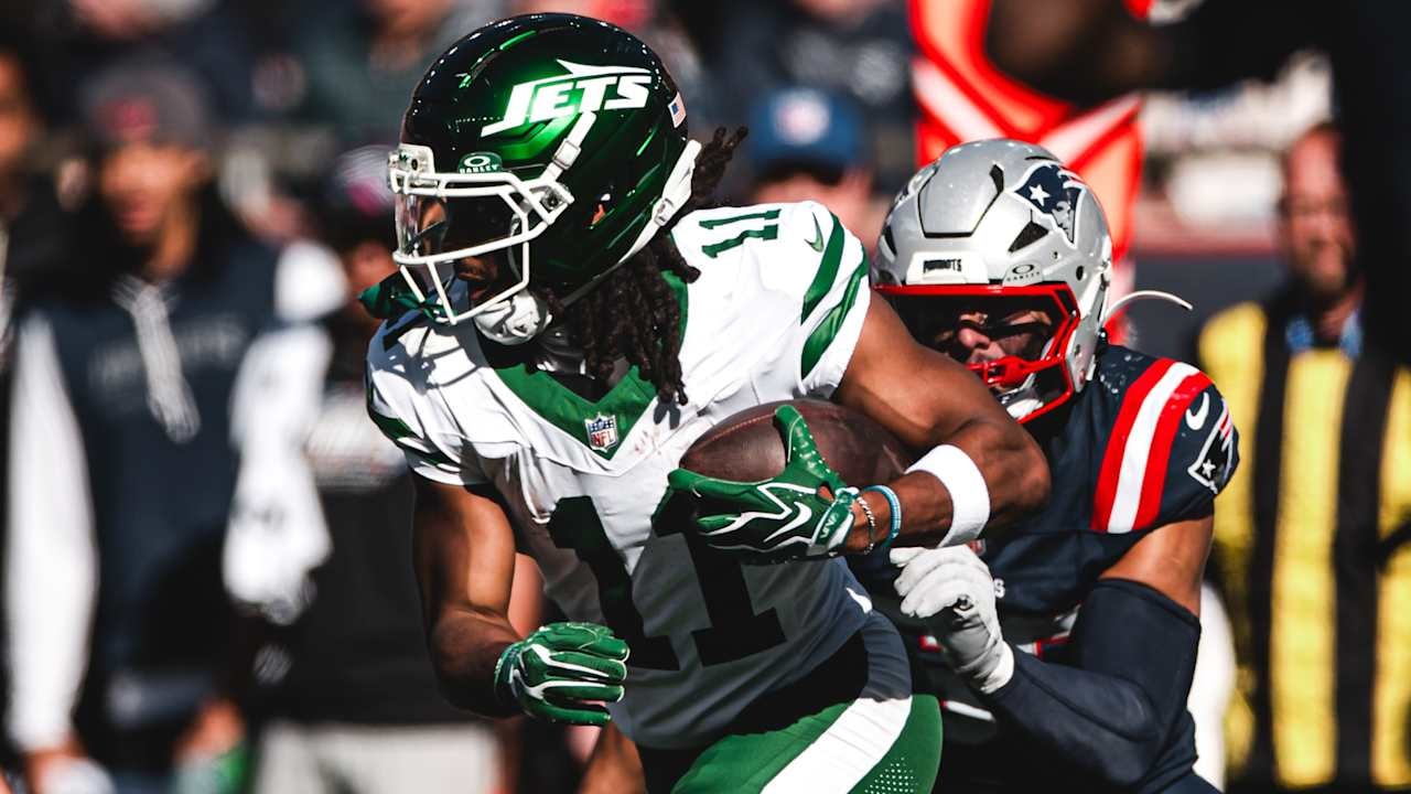 Jets rookie Omar Cooper Jr. answers his early NFL setback with first 100-yard receiving day vs. Patriots
