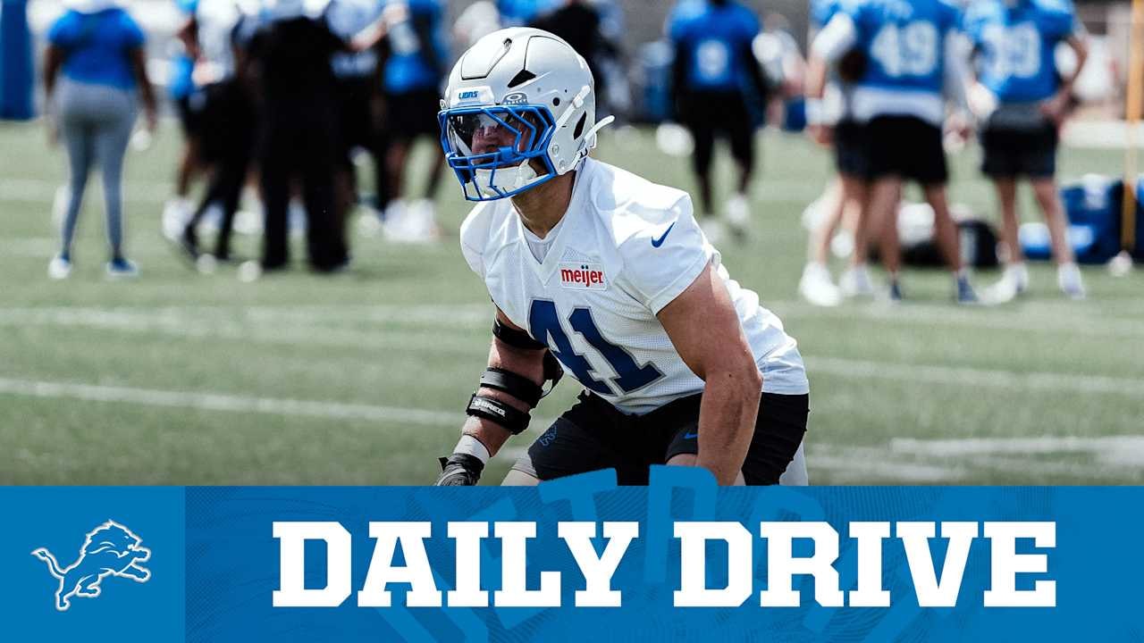 THE DAILY DRIVE: Lions point to “tremendous growth” from a rookie linebacker as training camp competition sharpens