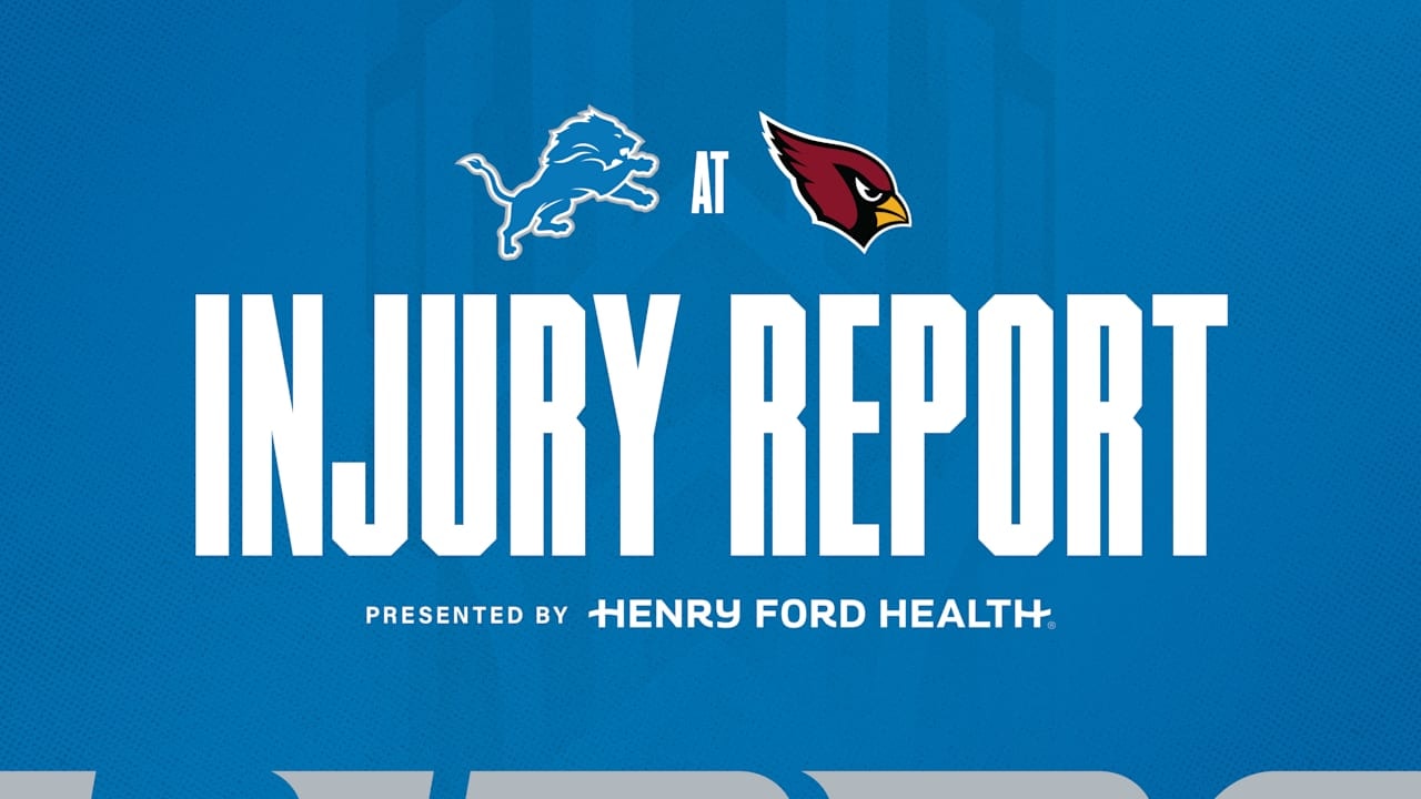 Lions Release Friday Injury Report Ahead of Cardinals Game, With Player Designations Updated