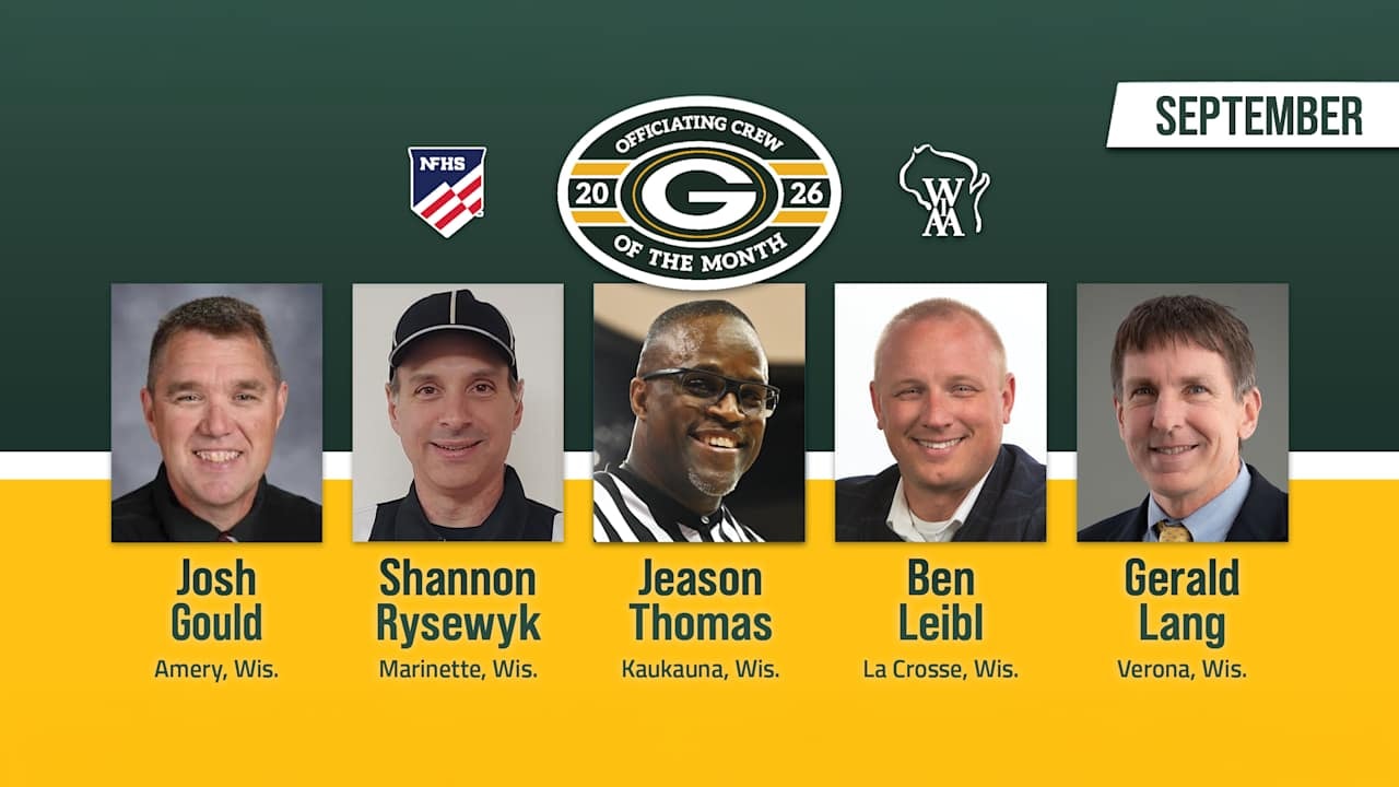 Packers and WIAA name September “Crew of the Month” for high school football officiating