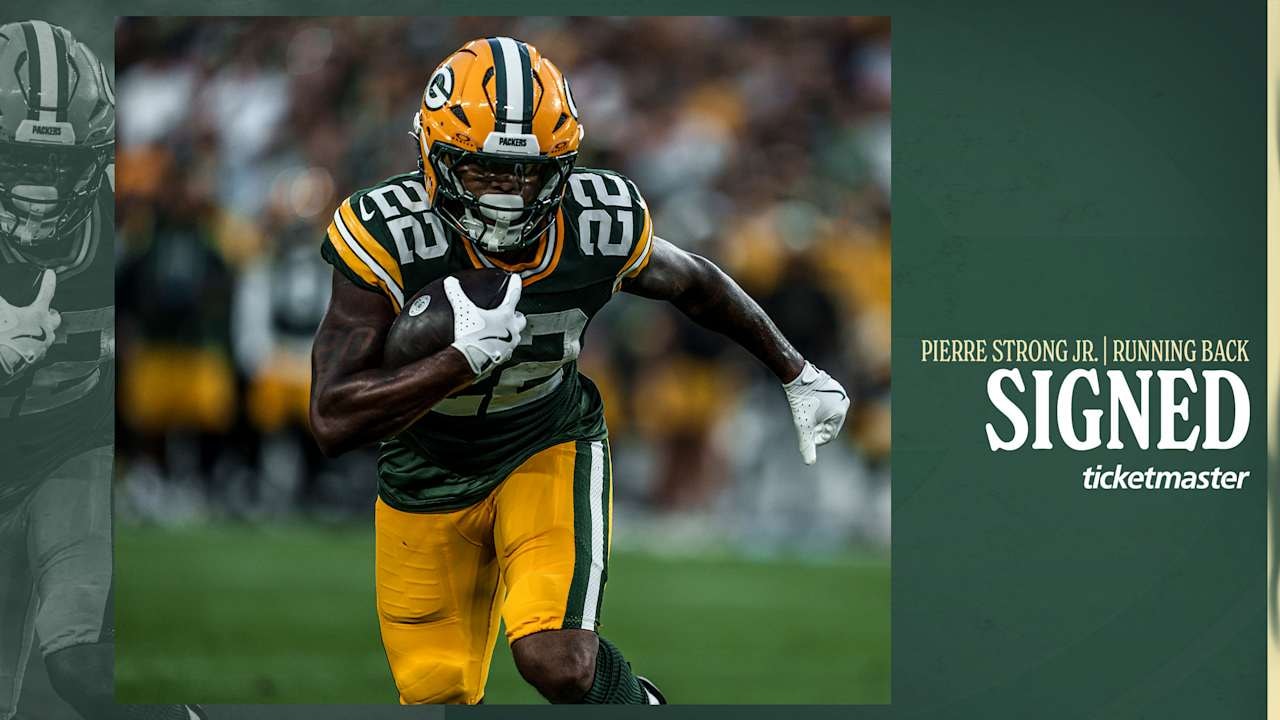 Packers elevate RB Pierre Strong Jr. to active roster, add LB Jack Dingle to practice squad