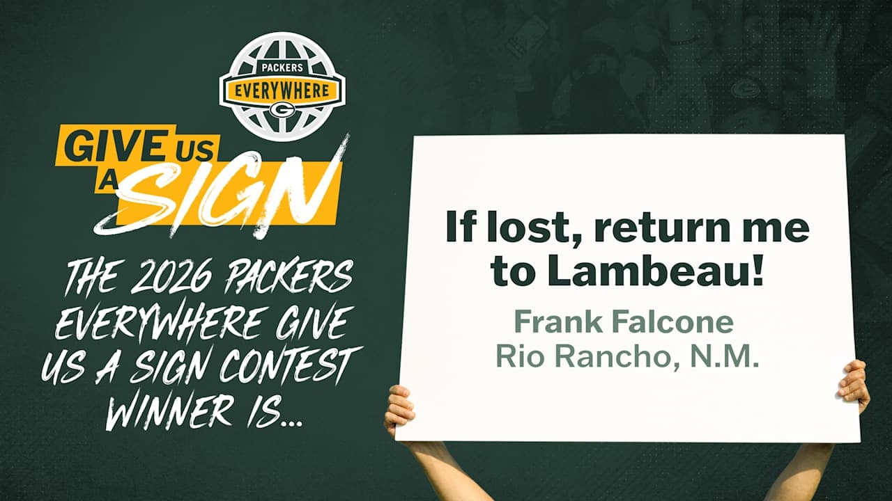Packers Everywhere contest crowns Frank Falcone as winner for Lambeau gameday sign