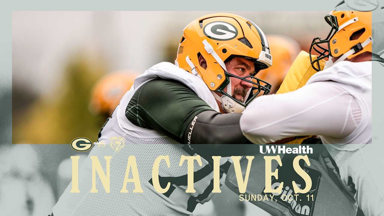 Packers list G Kevin Zeitler active as Green Bay hosts Bears, Anthony Campbell ruled out