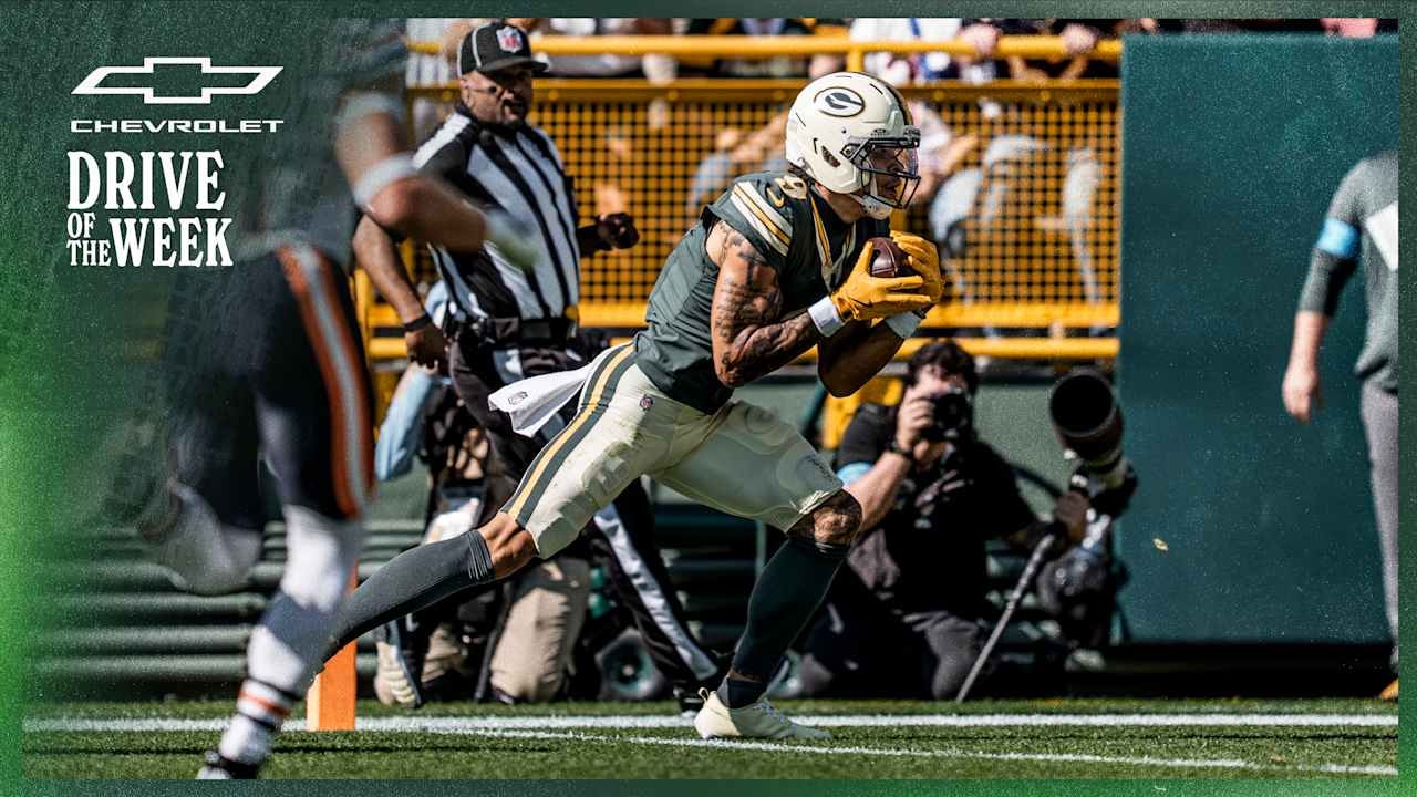 Packers push from near their own goal line and turn the first drive into a long touchdown march