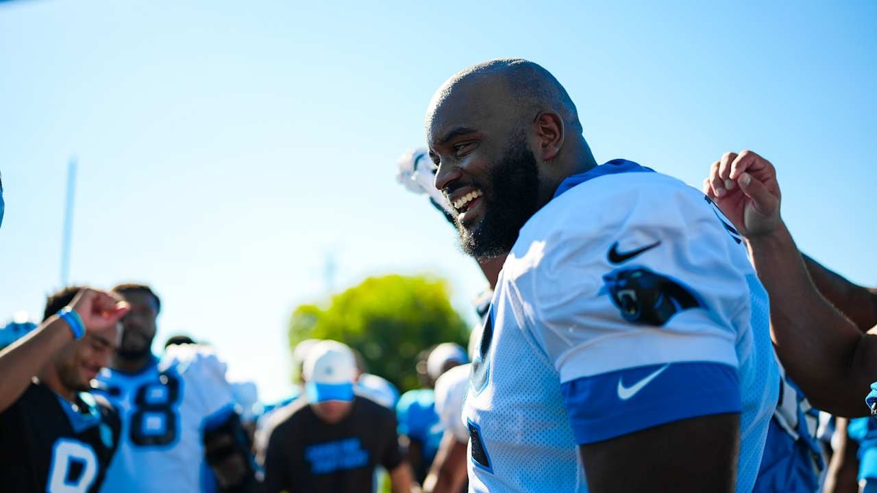 Taylor Moton returns to the Carolina Panthers, grateful for a chance to play again