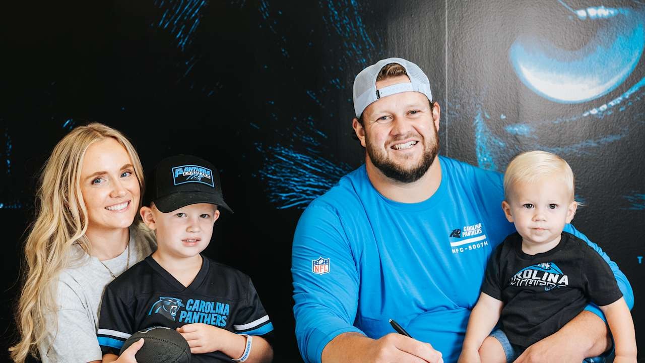 Brady Christensen returns to Panthers camp as a veteran presence on the line