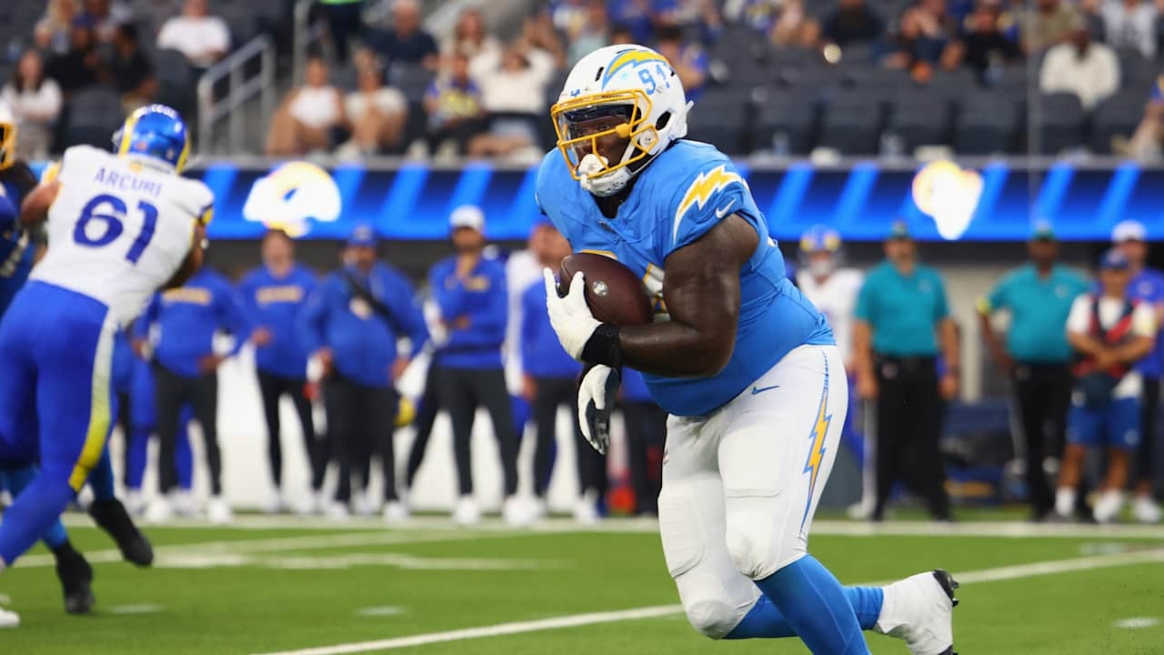 Panthers add defensive-line depth with trade for Chargers DT TeRah Edwards
