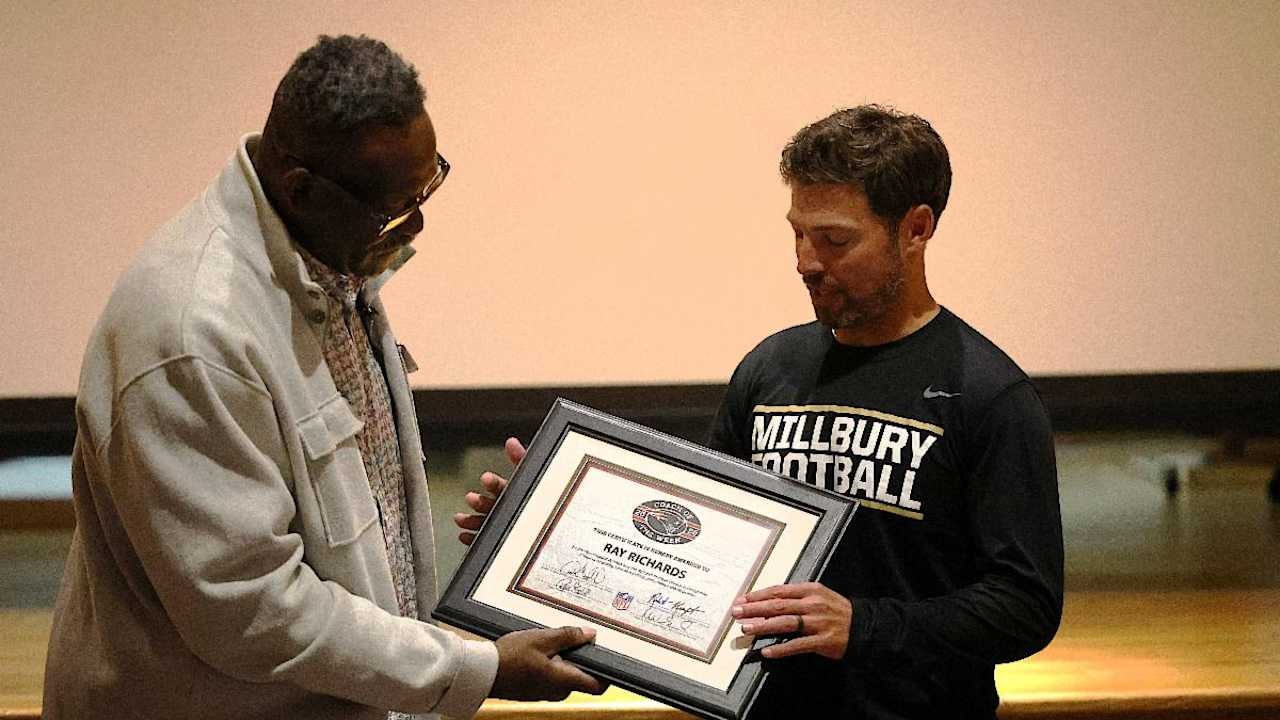 Millbury High coach Ray Richards Jr. earns New England Patriots Coach of the Week honor