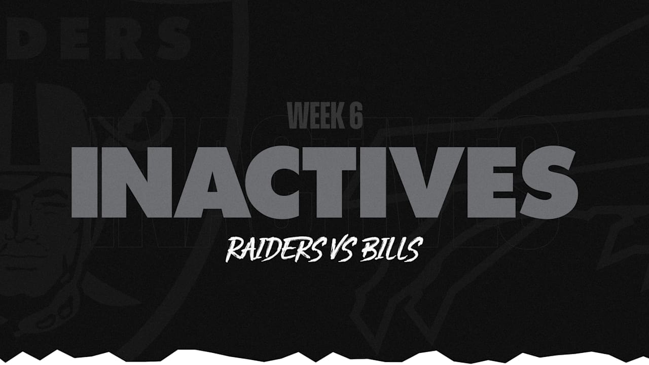 Raiders list Week 6 inactives vs. Bills