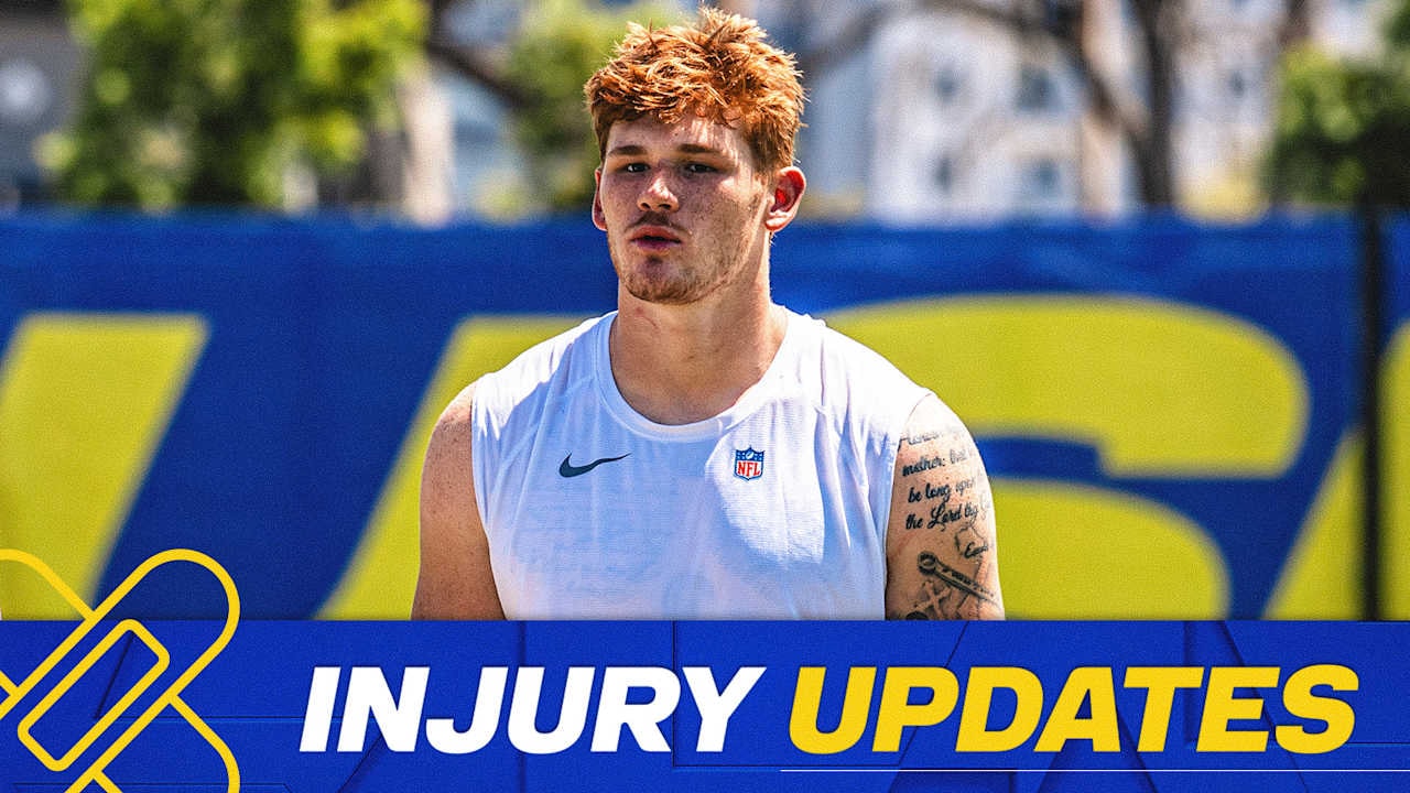 Sean McVay explains Aaron Donald’s Monday absence from practice, while Myles Garrett “making really good progress,” Rams provide injury updates