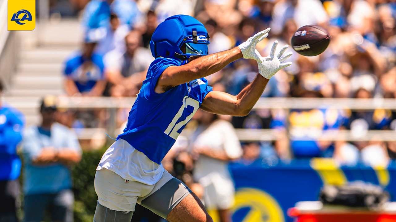 Puka Nacua cools contract chatter by staying in the work at Rams camp