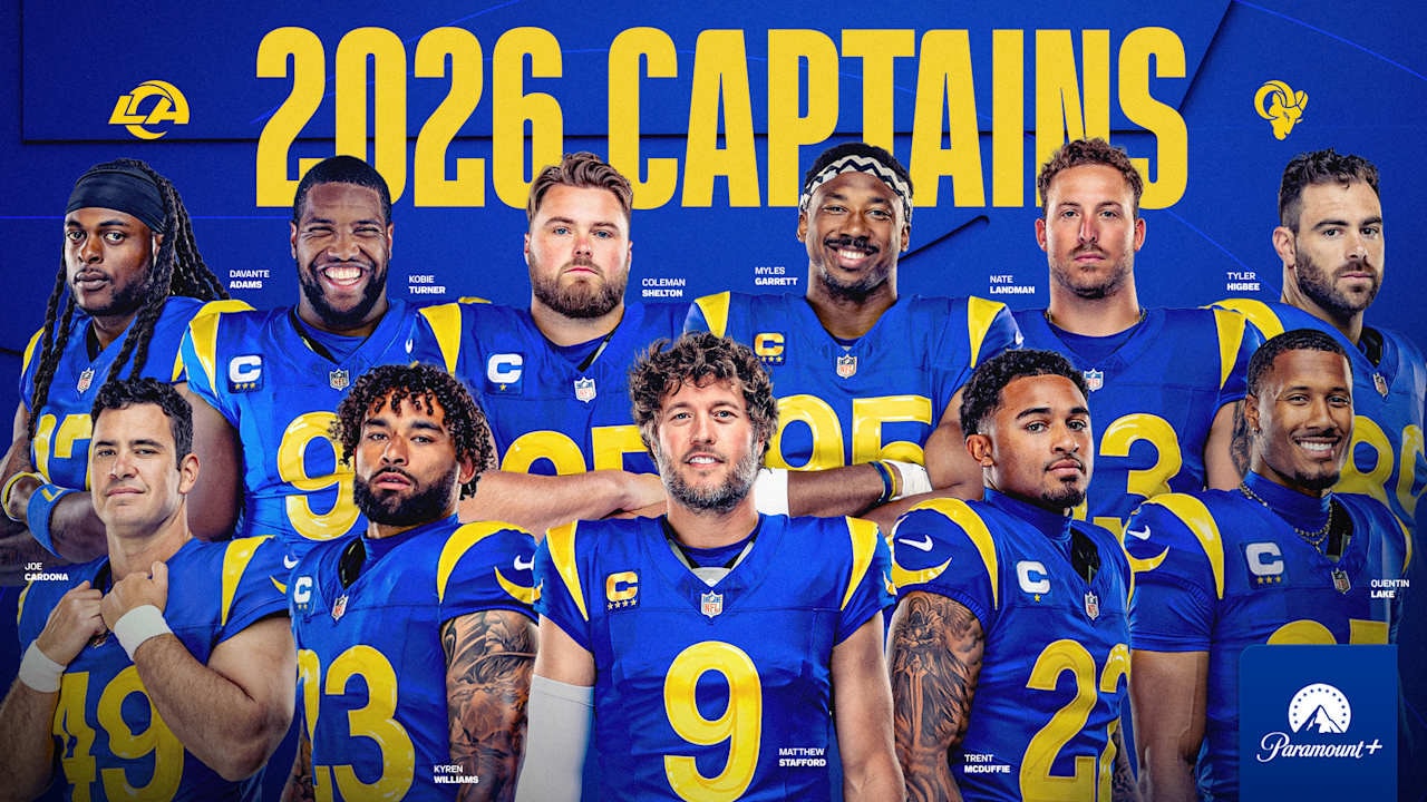 Rams name 12 team captains for the 2026 season, led by Matthew Stafford and Myles Garrett