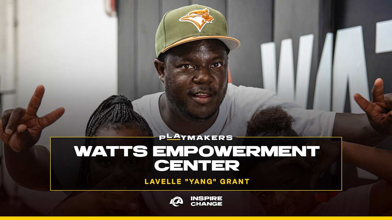Lavelle “Yang” Grant named first Rams “pLAymaker” of 2026 at Watts Empowerment Center