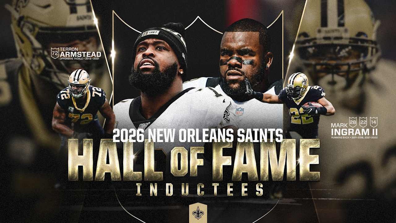 Saints Hall of Fame Class of 2026 announced, honoring Terron Armstead and Mark Ingram