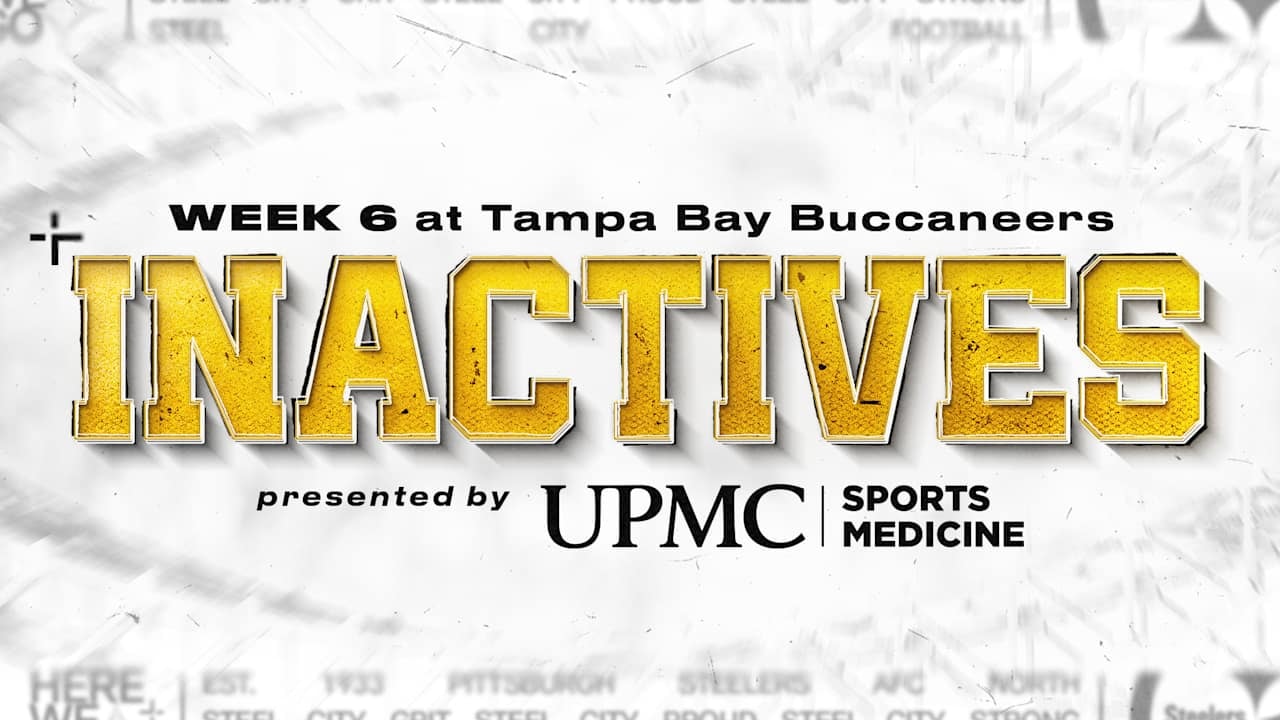 Steelers’ Week 6 inactive list at Buccaneers: Rico Dowdle returns, Ben Skowronek out