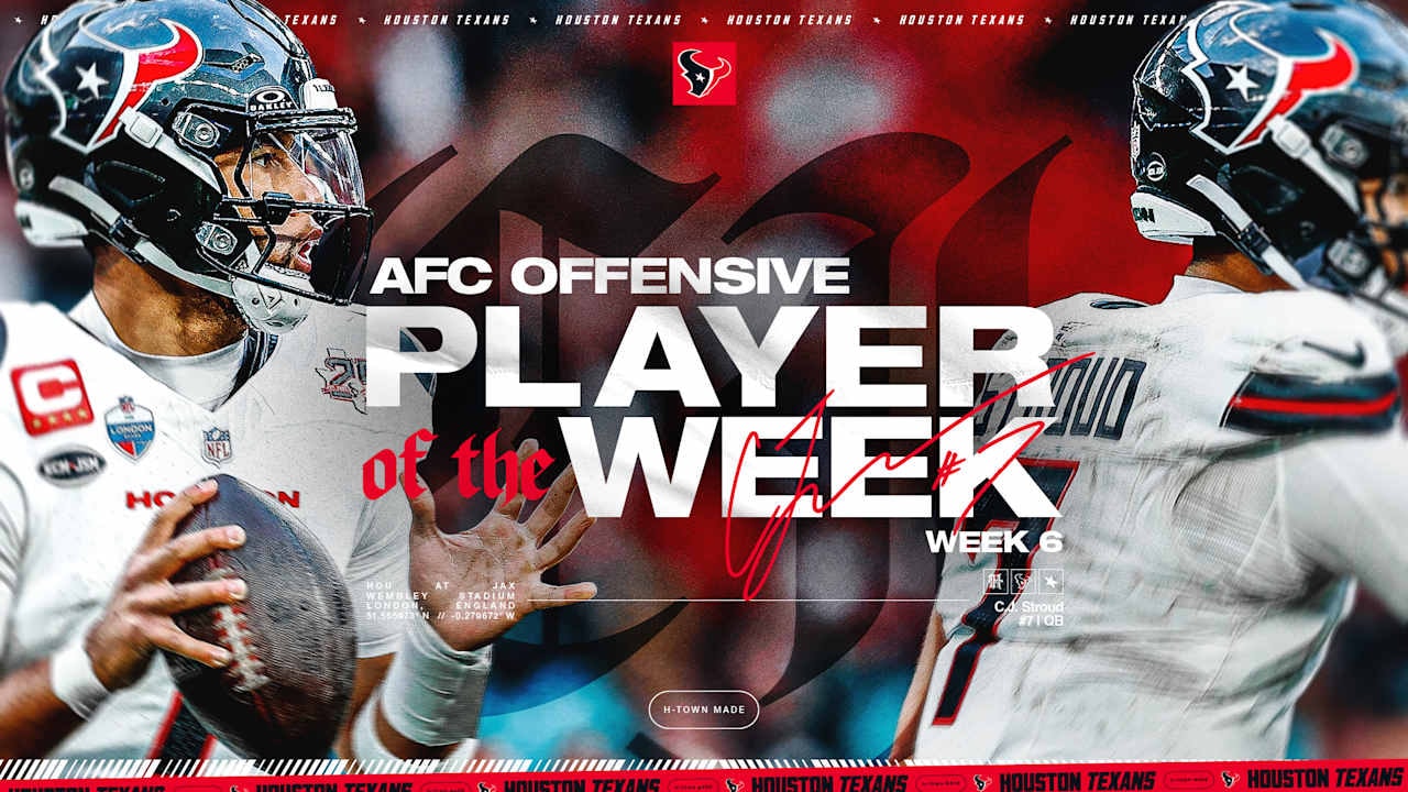 Texans QB C.J. Stroud is named AFC Offensive Player of the Week after Week 6 win in London