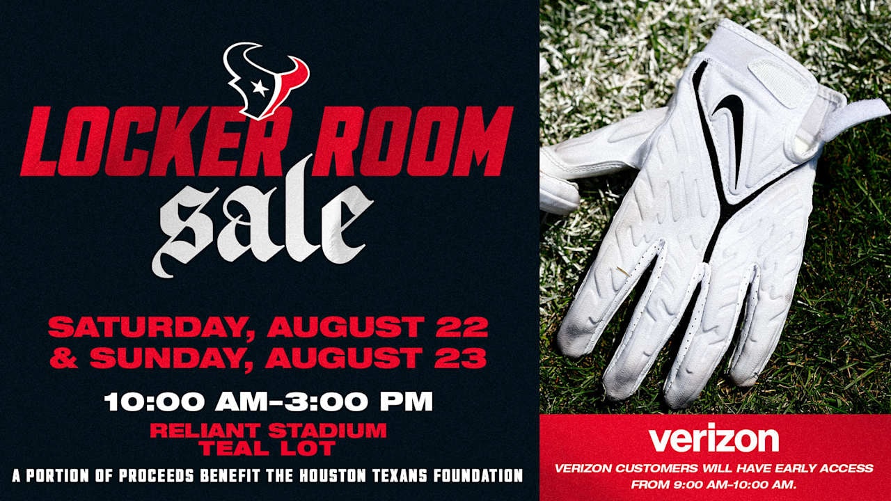 Texans to Hold First-Ever Locker Room Sale at Reliant Stadium for 25th Season Celebration