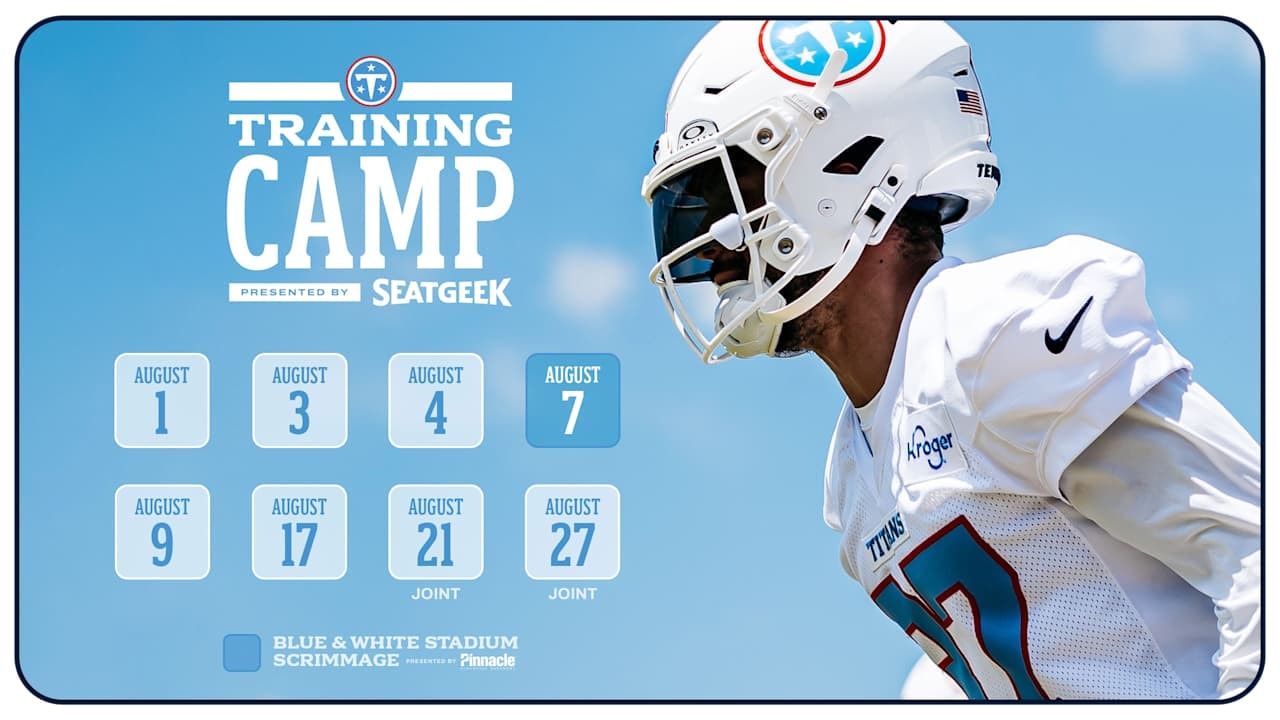 Titans announce open-to-fans dates for 2026 Training Camp, including Blue & White Stadium Scrimmage at Nissan Stadium