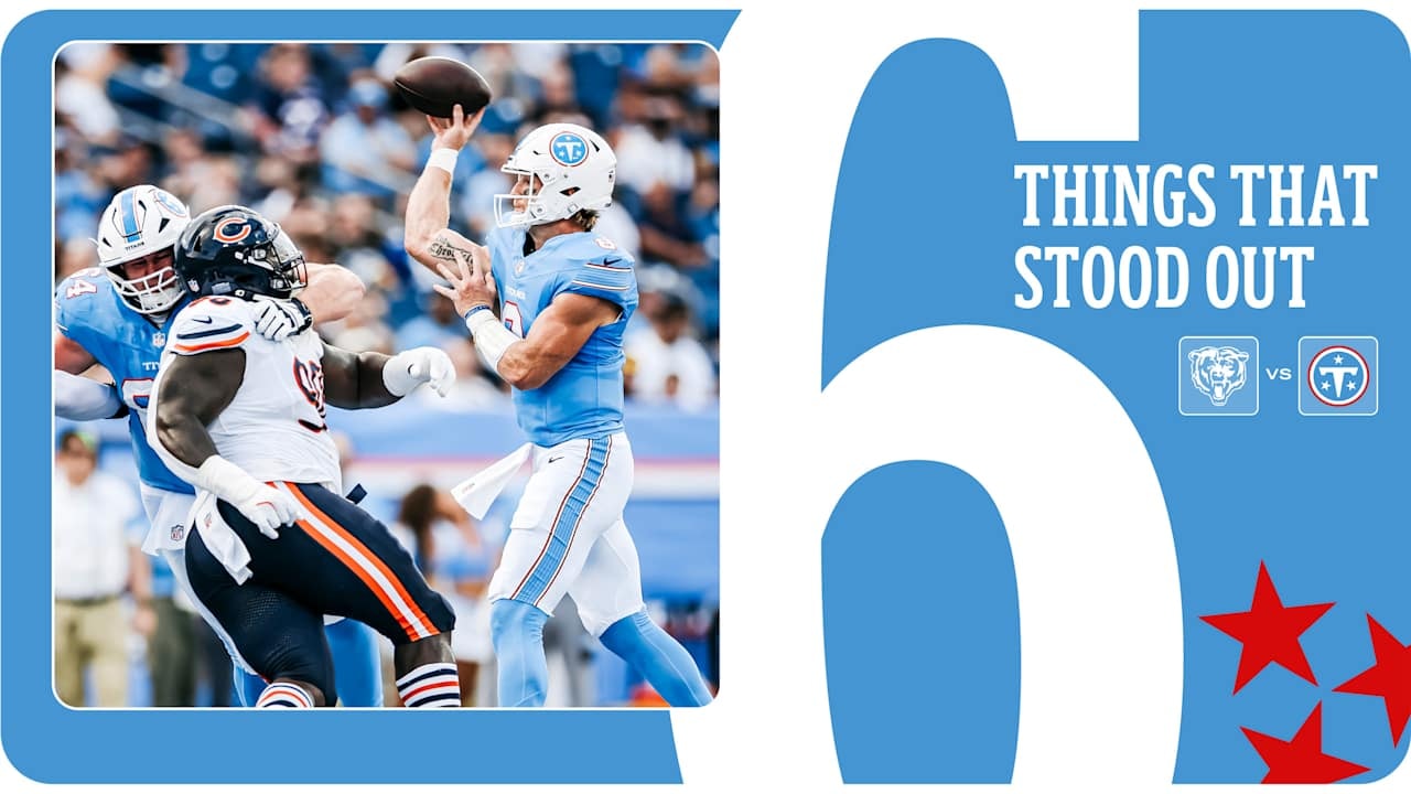 Titans wrap preseason with 24-15 loss to Bears, as Tennessee’s final tune-up raises new questions