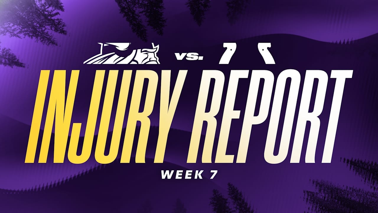 Vikings announce initial Week 7 injury statuses vs. Colts, with key starters listed limited