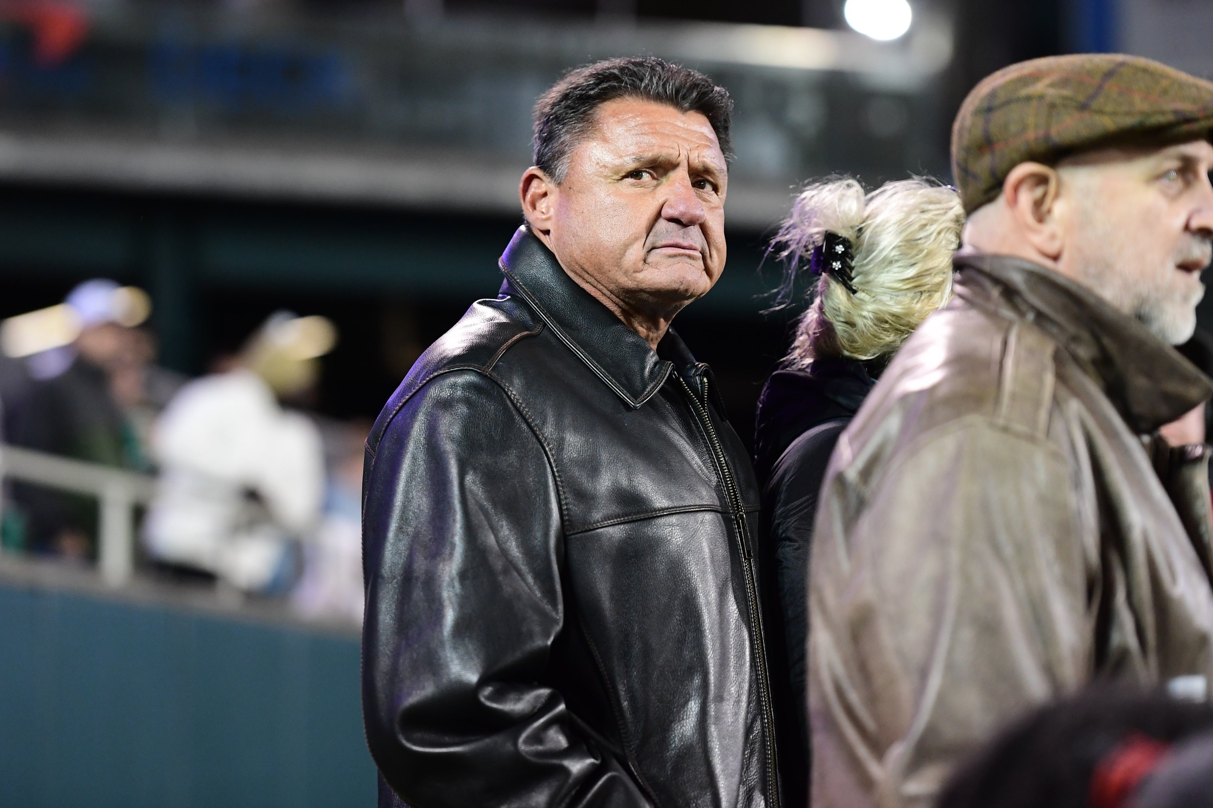 Ed Orgeron rejoins LSU for first road trip since health scare