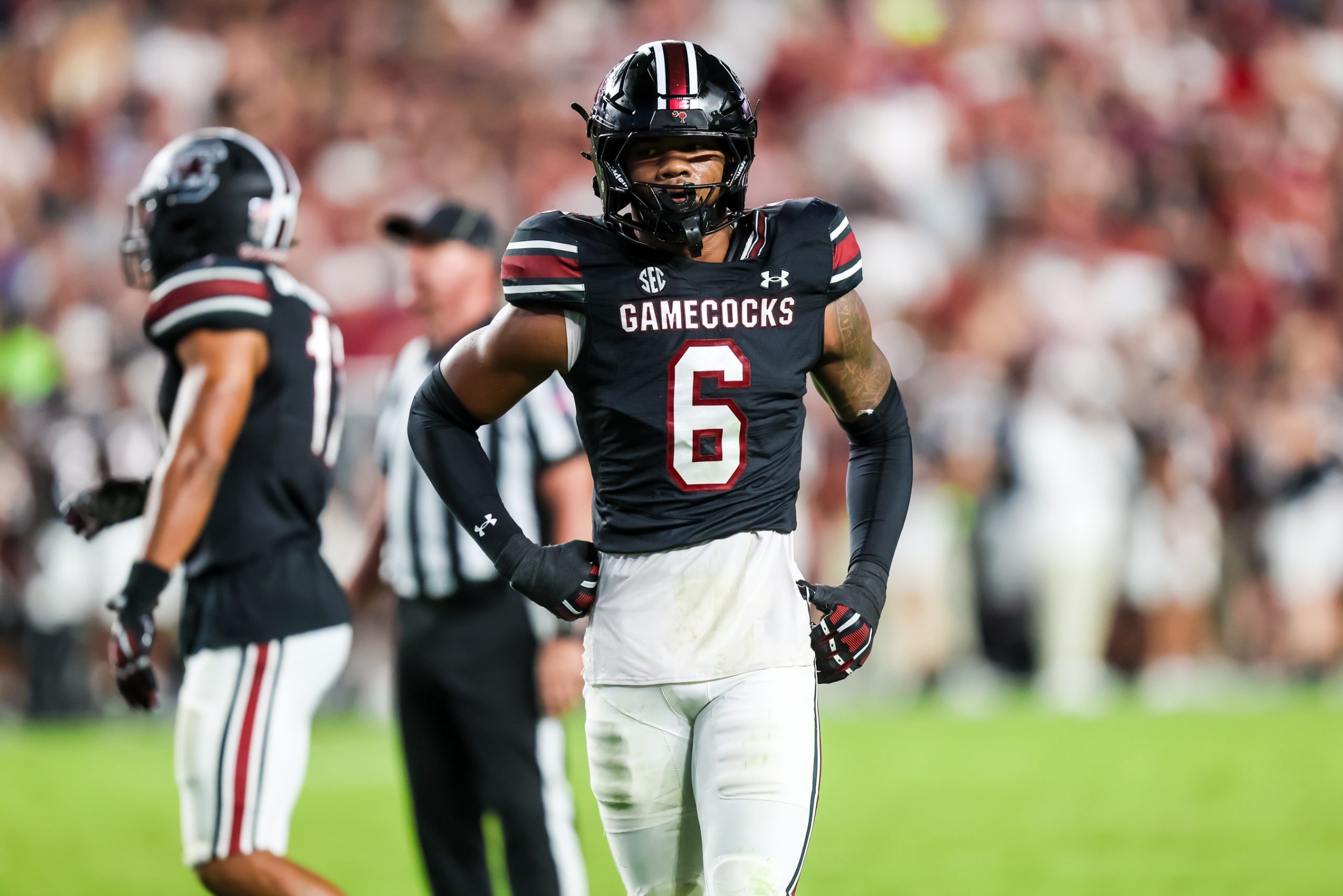 South Carolina edge Dylan Stewart gets first 2026 sack in return after suspension vs. Florida