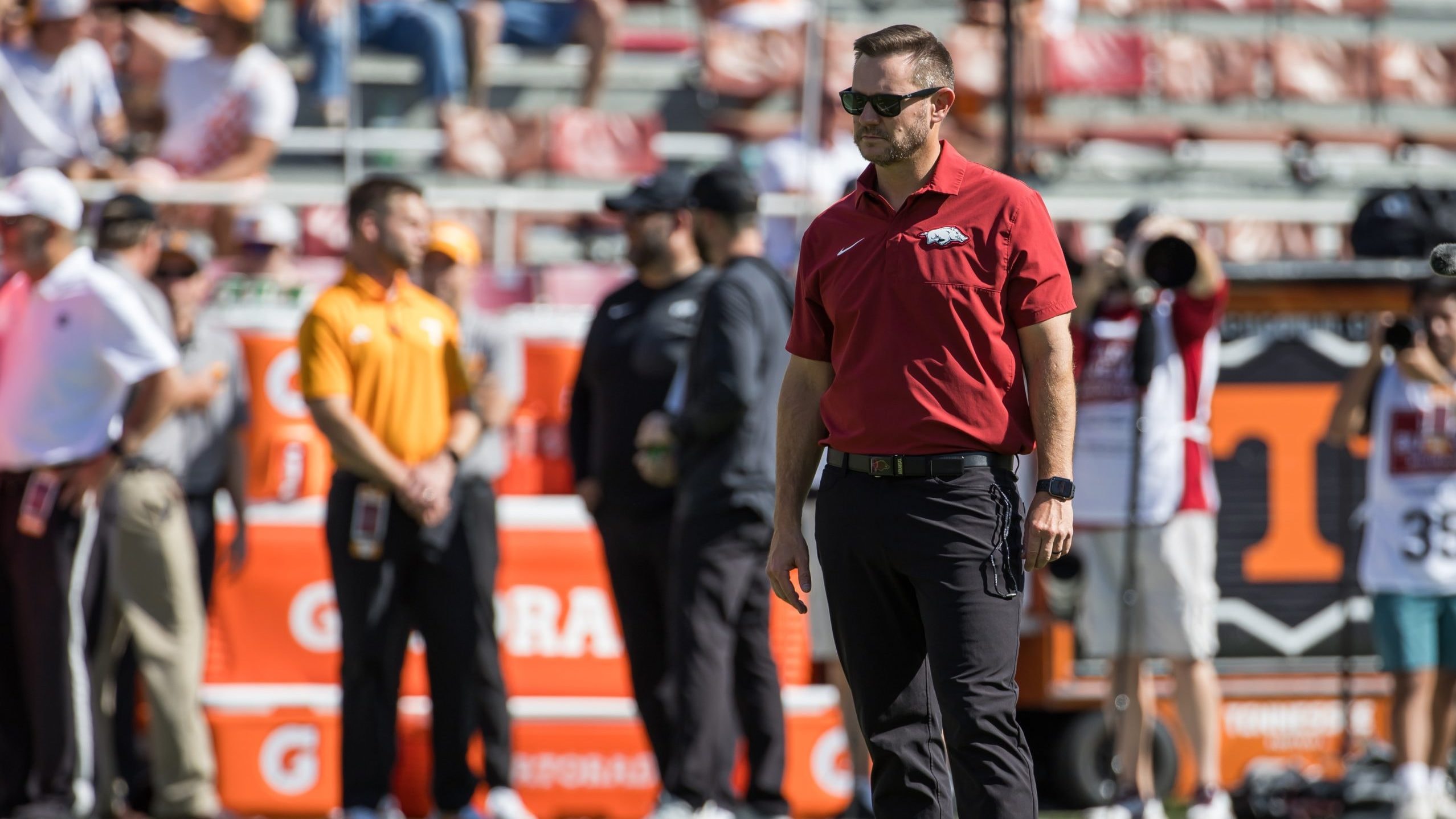 Ryan Silverfield explains why Arkansas punted late instead of going for it vs. Tennessee
